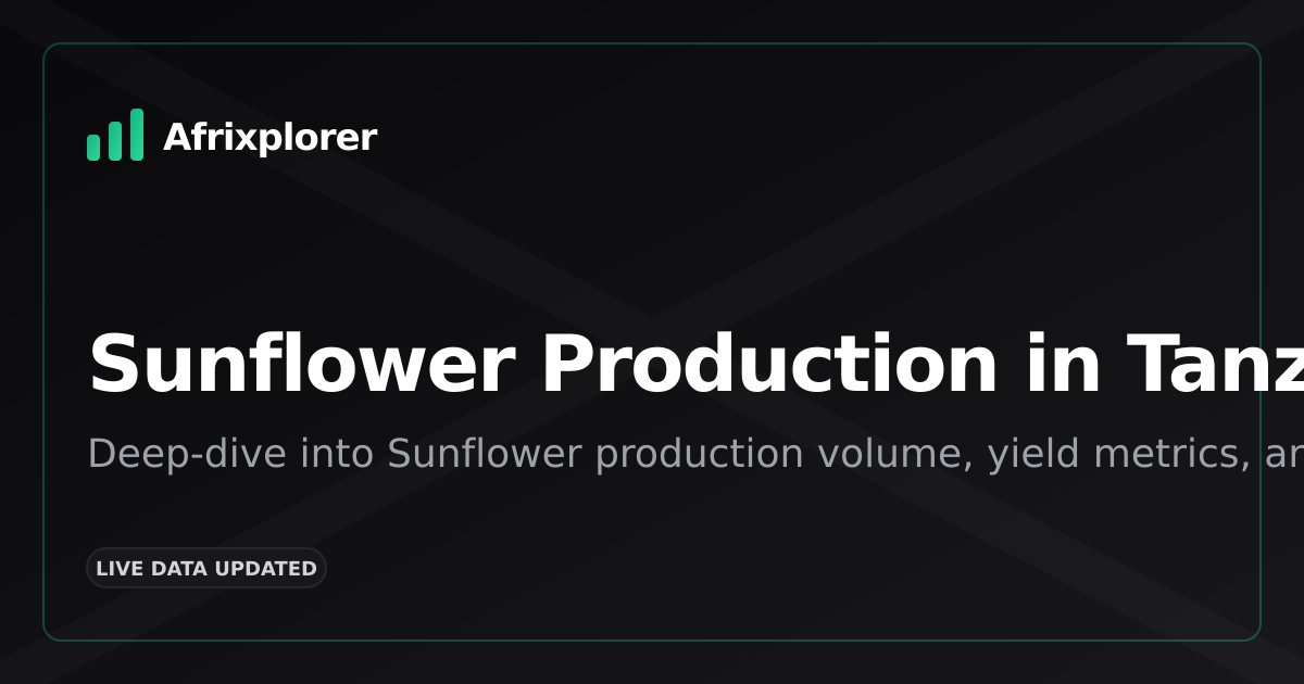 Sunflower Production in Tanzania — Yield, Area & Trade Data | Afrixplorer